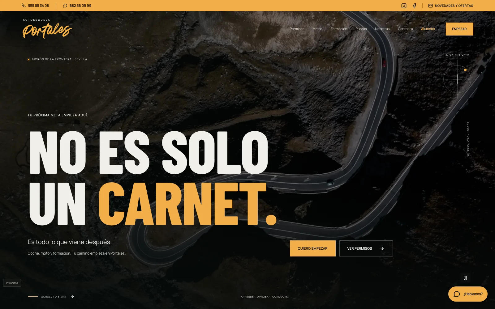 Captura de Autoescuela Portales